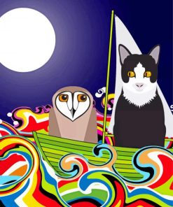 The Owl And The Pussycat Illustration Paint By Numbers
