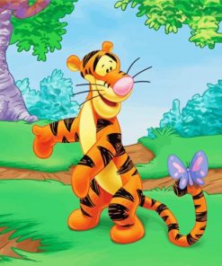Tigger With Butterfly Paint By Numbers