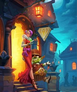 Wealthy Goblin With Luxury Girl Paint By Numbers
