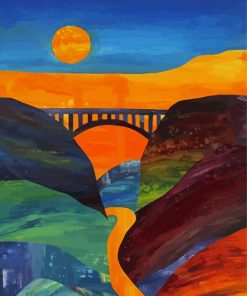Abstract New River Gorge Paint By Numbers