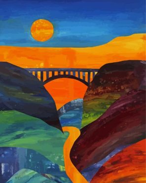 Abstract New River Gorge Paint By Numbers