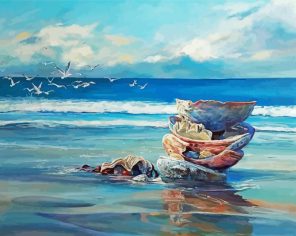 Aesthetic Beach Shells Art Paint By Numbers