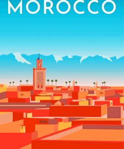 Aesthetic Morocco Poster Paint By Numbers