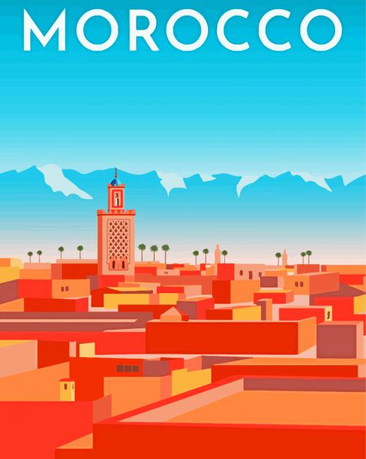Aesthetic Morocco Poster Paint By Numbers