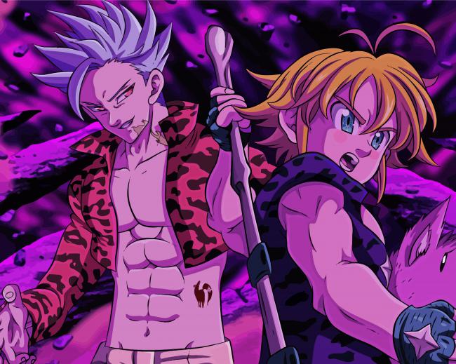 Ban And Meliodas Art Paint By Numbers