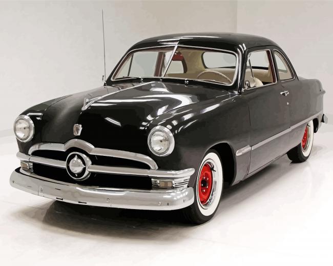 Black 1950 Ford Car Paint By Numbers