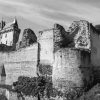 Black And White Chinon Fortress Ruins Paint By Numbers