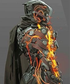 Burning Fantasy Robot Paint By Numbers