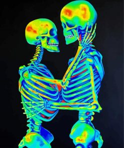 Colored Love Skeletons Art Paint By Numbers