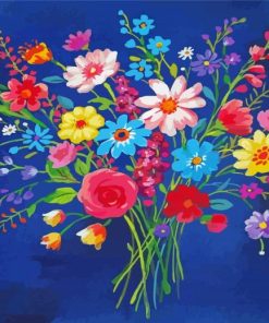 Colorful Flower Bouquet Art Paint By Numbers