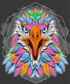 Colorful Eagle Head Paint By Numbers