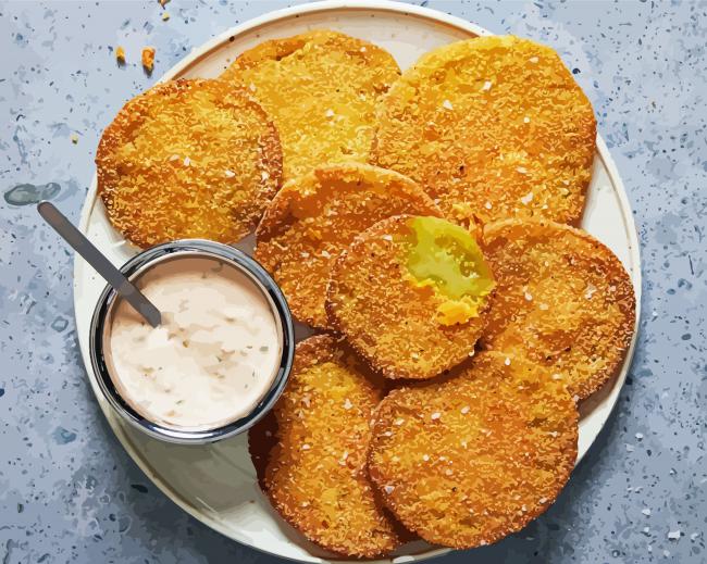 Delicious Fried Green Tomatoes Paint By Numbers