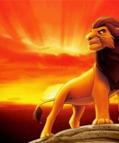 Disney Lion Sunset Paint By Numbers