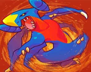 Garchomp Art Paint By Numbers