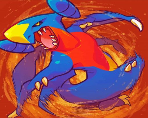 Garchomp Art Paint By Numbers