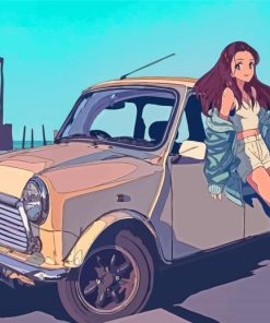 Mini Anime Car Paint By Numbers