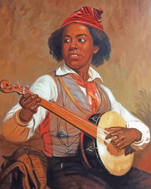 The Banjolele Player Paint By Numbers