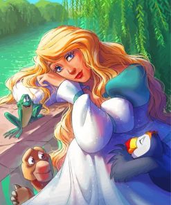 The swan Princess Odette Character Paint By Numbers