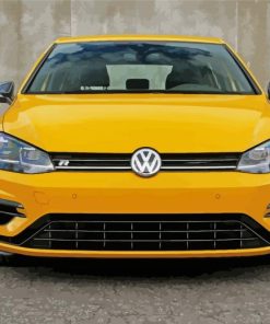 Yellow Volkswagen Golf R Paint By Numbers