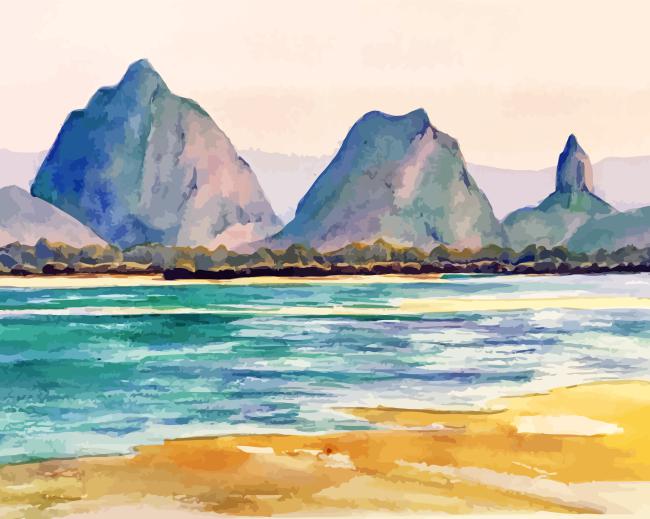 Glass House Mountains Art Paint By Numbers