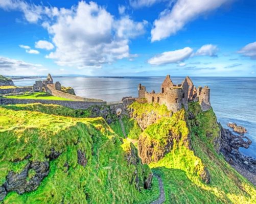 Dunluce Castle Ireland Paint By Numbers 